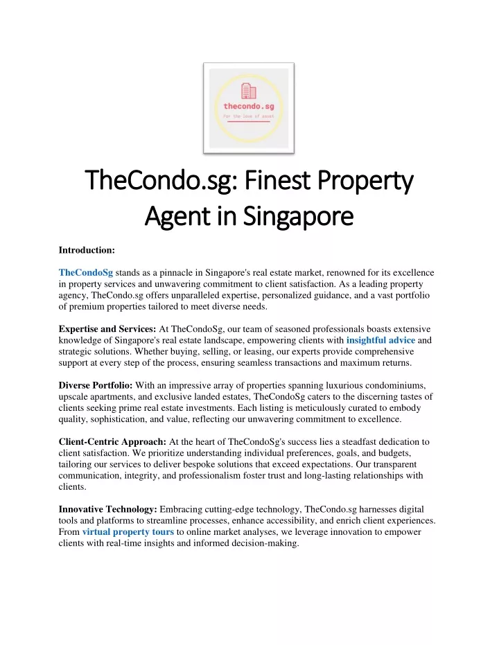 thecondo sg finest property thecondo sg finest