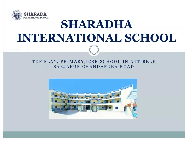 sharadha international school