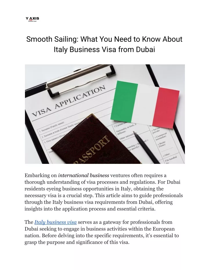 smooth sailing what you need to know about italy