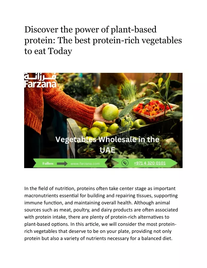 discover the power of plant based protein