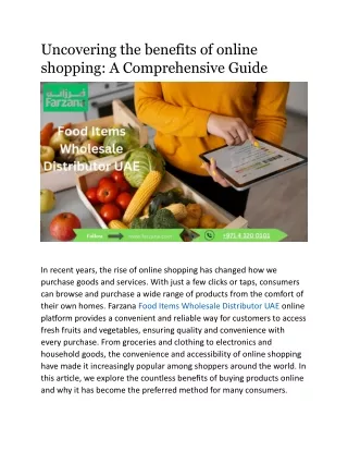 uncovering the benefits of online shopping