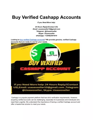 Buy Verified Cashapp Accounts