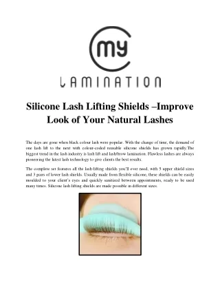 Silicone Lash Lifting Shields –Improve Look of Your Natural Lashes