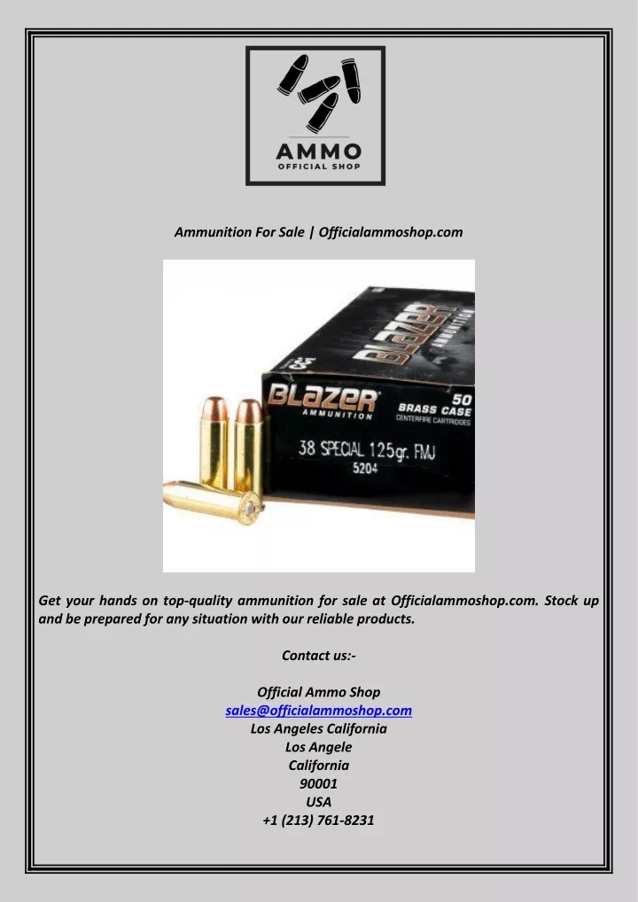 ammunition for sale officialammoshop com
