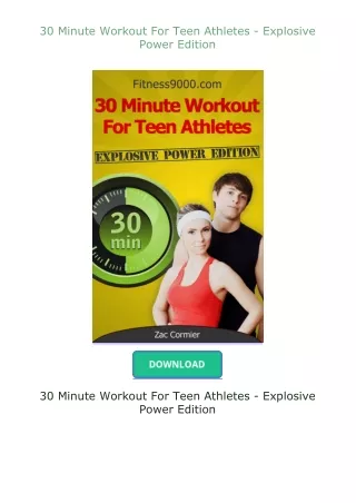 Download⚡PDF❤ 30 Minute Workout For Teen Athletes - Explosive Power Edition