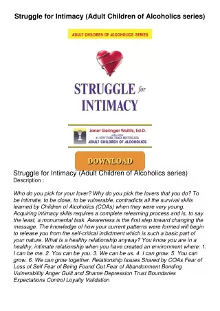 get⚡[PDF]❤ Struggle for Intimacy (Adult Children of Alcoholics series)