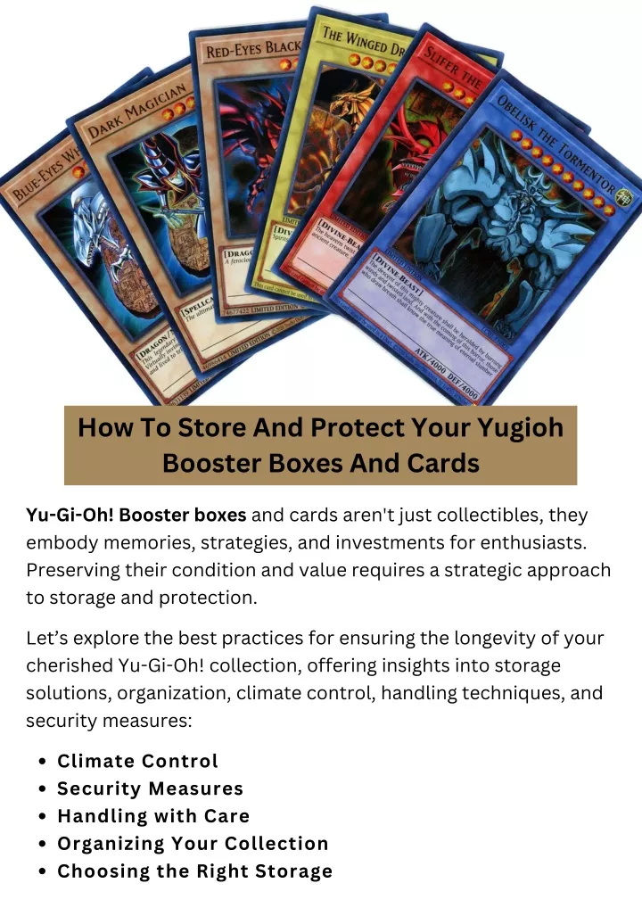 how to store and protect your yugioh booster