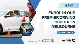 Enrol in Our Premier Driving School in Melbourne