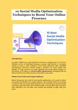 10 social media optimization techniques to boost