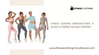 Fitness Clothing: Premier Manufacturer of High-Performance Activewear