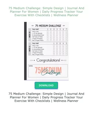 75-Medium-Challenge-Simple-Design--Journal-And-Planner-For-Women--Daily-Progress-Tracker-Your-Exercise-With-Checklists--