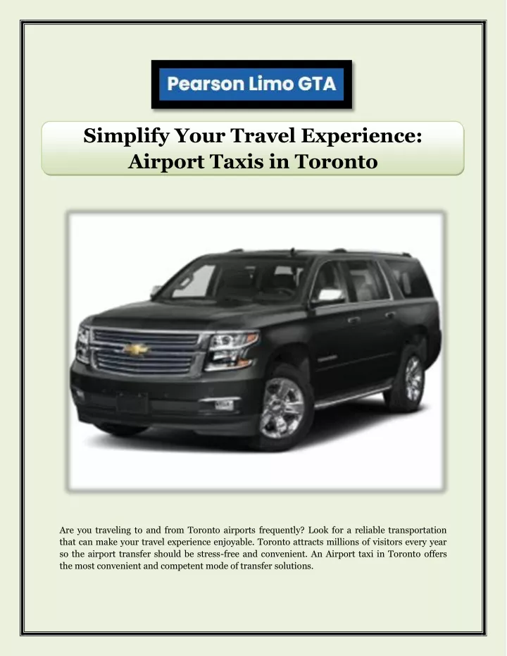 simplify your travel experience airport taxis