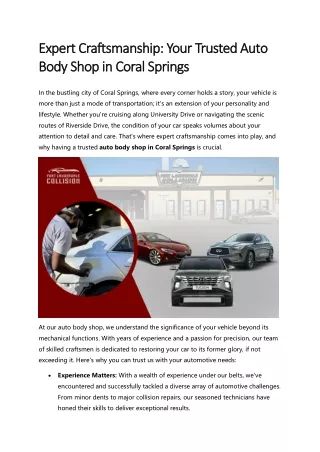 expert craftsmanship your trusted auto expert