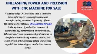 unleashing power and precision with cnc machine