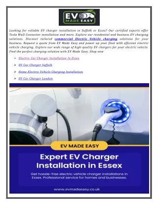 EV Charging Installation Essex