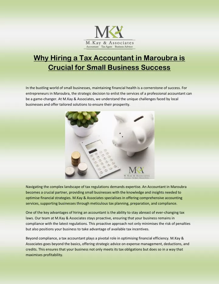 why hiring a tax accountant in maroubra