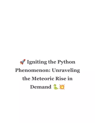 igniting the python