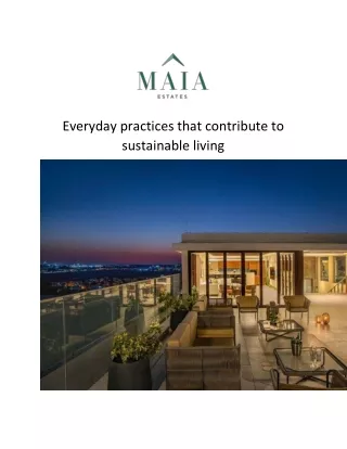 everyday practices that contribute to sustainable