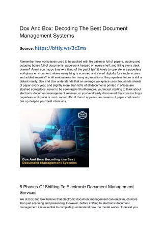 dox and box decoding the best document management