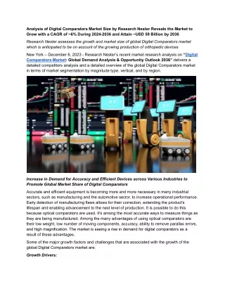analysis of digital comparators market size