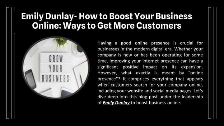 emily dunlay how to boost your business online ways to get more customers