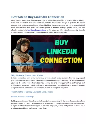 Best Site to Buy LinkedIn Connection