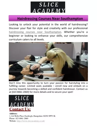 Hairdressing Courses Near Southampton
