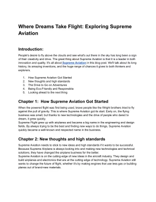 where dreams take flight exploring supreme