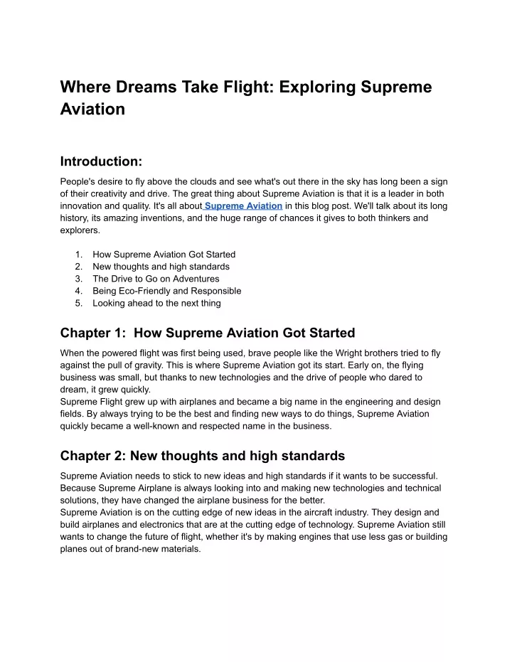 where dreams take flight exploring supreme