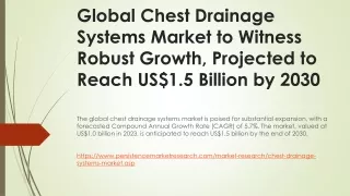 Chest Drainage Systems Market to Witness Robust Growth