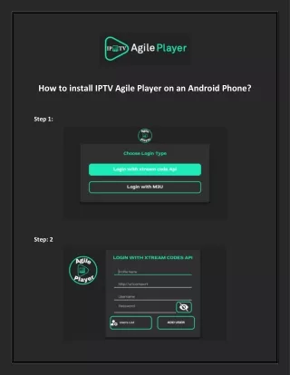 How to install IPTV Agile Player on an Android Phone