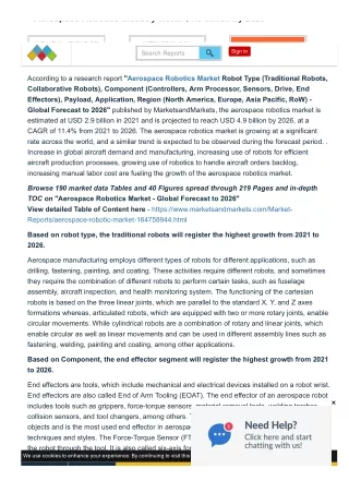 aerospace robotics industry worth 4 9 billion