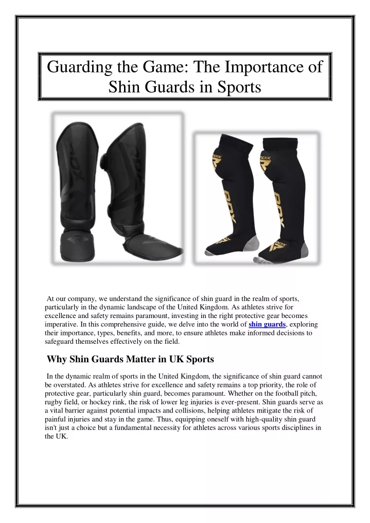 guarding the game the importance of shin guards
