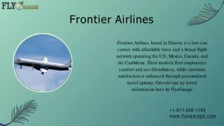 Cozy Frontier Airlines Flight Booking | Flyogarage Dial at  1-877-658-1183