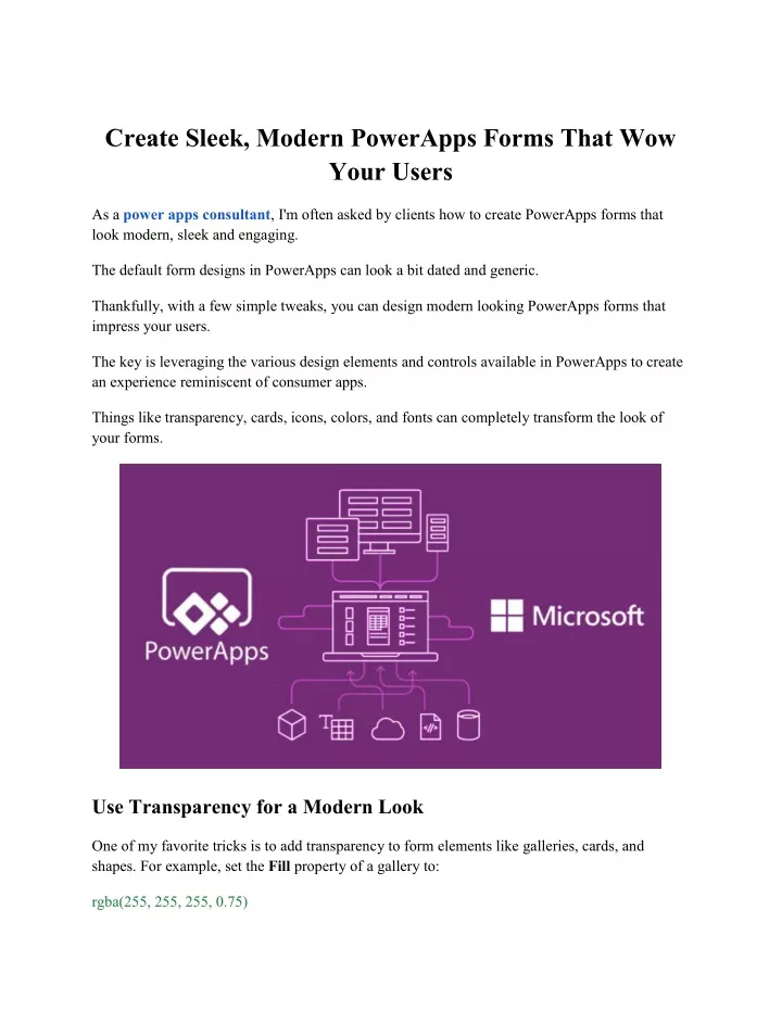 create sleek modern powerapps forms that wow your