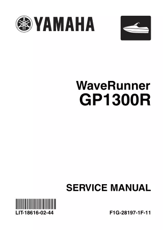 2003 Yamaha GP1300R Waverunner Service Repair Manual