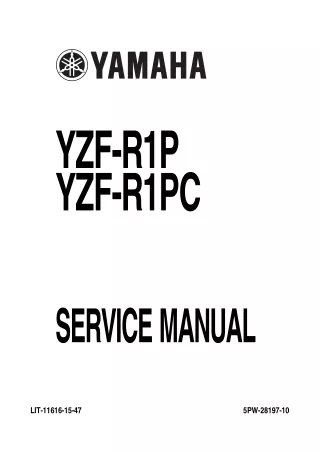 2003 Yamaha YZF1000R R1RRC Service Repair Manual