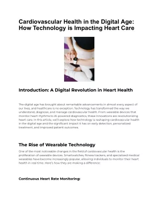 Cardiovascular Health in the Digital Age_ How Technology is Impacting Heart Care
