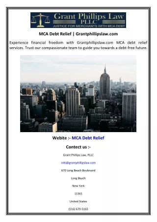 mca debt relief grantphillipslaw com