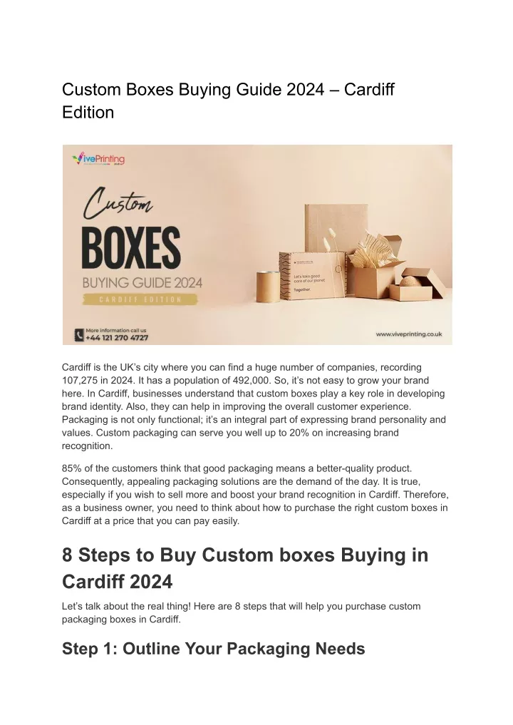 custom boxes buying guide 2024 cardiff edition