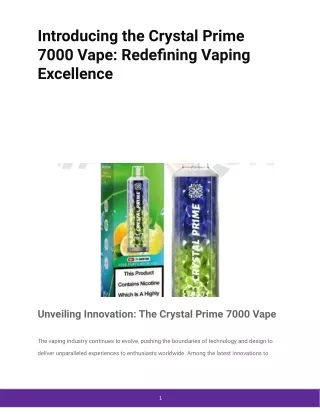 introducing the crystal prime 7000 vape