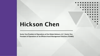 Hickson Chen - A Multitalented Specialist From California