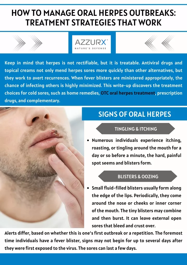 how to manage oral herpes outbreaks treatment