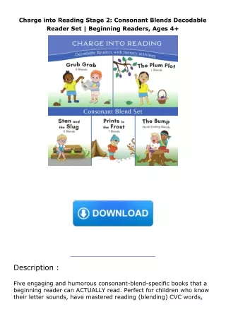 book❤️[READ]✔️ Charge into Reading Stage 2: Consonant Blends Decodable Reader Set | Beginning Readers, Ages 4+
