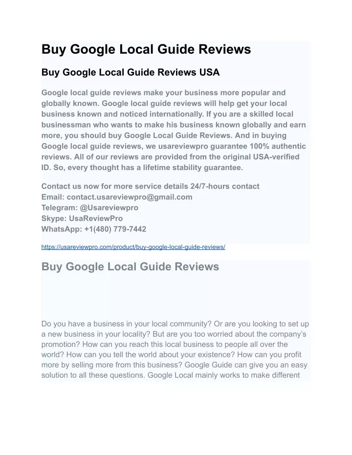 buy google local guide reviews