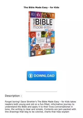 ebook⚡download The Bible Made Easy - for Kids