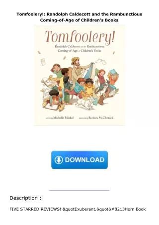 Read ebook [PDF]  Tomfoolery!: Randolph Caldecott