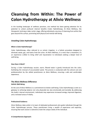 The Power of Colon Hydrotherapy at Alivio Wellness.docx