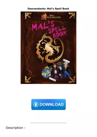 [DOWNLOAD]⚡️PDF✔️ Descendants: Mal's Spell Book