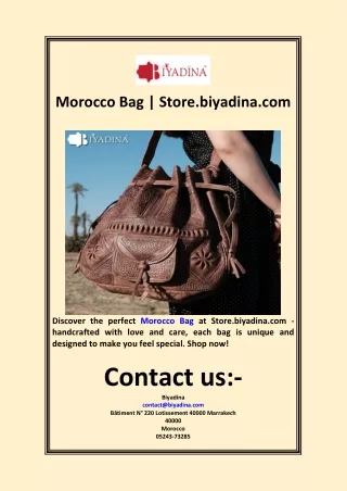 Morocco Bag  Store.biyadina.com